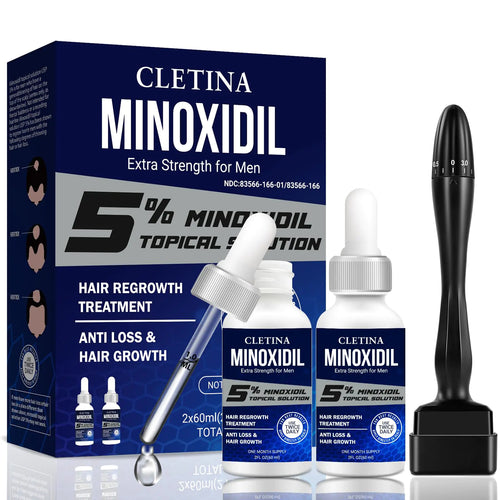 5% Minoxidil for Men Hair Growth Serum Oil Treatment with Dropper- Help to Stop Thinning and Loss Hair - Hair Growth Oil Biotin Hair Regrowth for Stronger Thicker