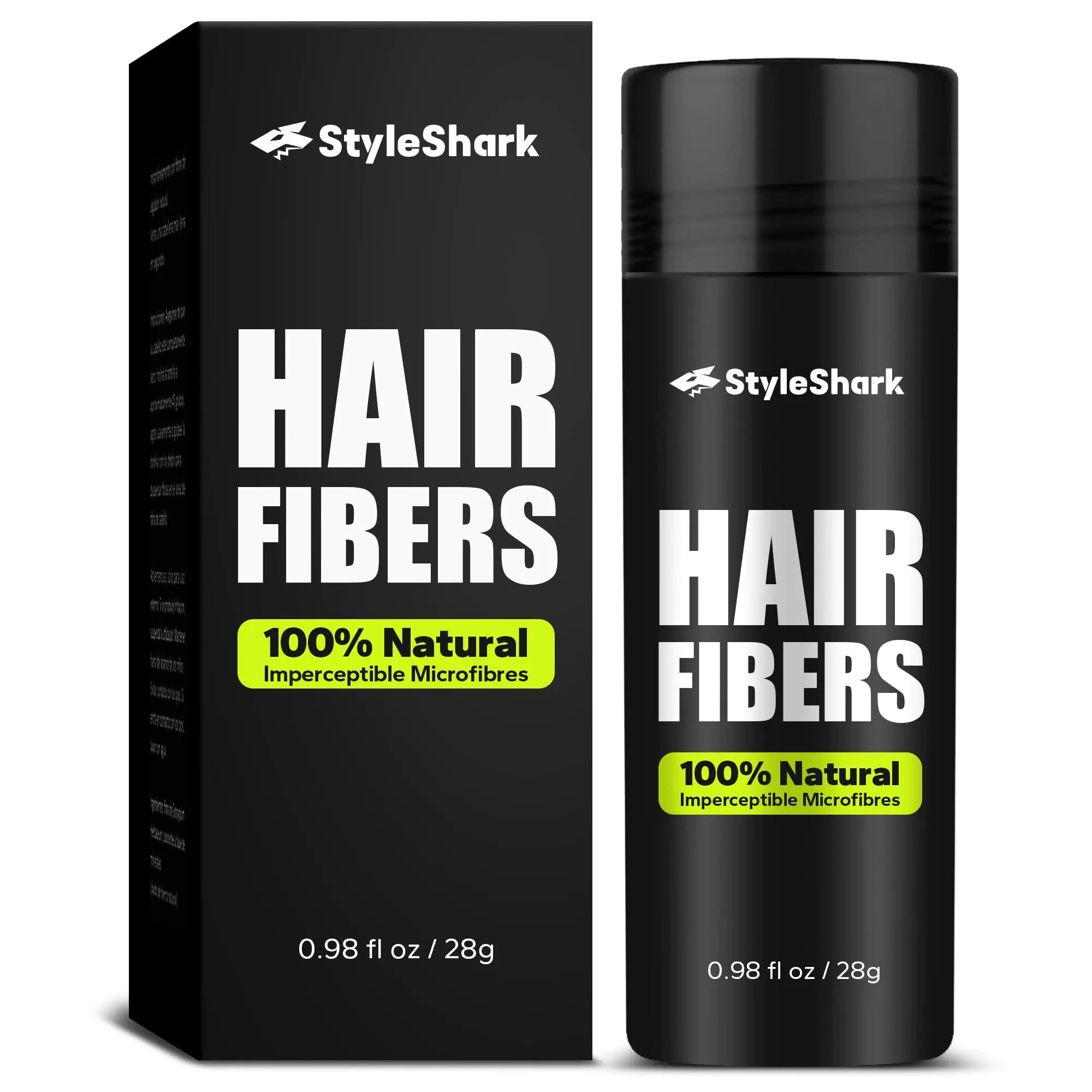 StyleShark Hair Fiber Powder (28g) - Premium Thickening Formula for Hairpiece Filler Increasing Hair Density and Instant Volume Styling Powder for Women & Men (Auburn)